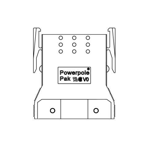 POWERPOLE® PAK BLACK PLUG HOUSING WITH LATCH 7 TO 8 POSITION