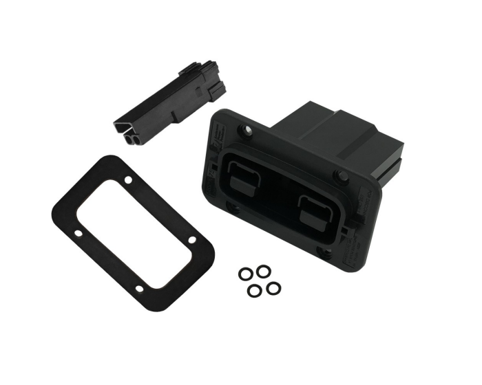 SBS®X-75A PANEL MOUNT RECEPTACLE KIT, BLACK SIGNAL HOUSING