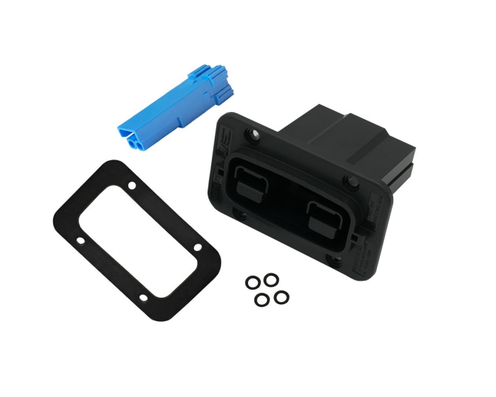 SBS®X-75A PANEL MOUNT RECEPTACLE KIT, BLUE SIGNAL HOUSING