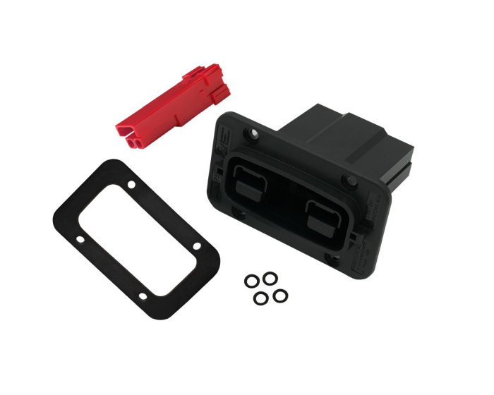 SBS®X-75A PANEL MOUNT RECEPTACLE KIT, RED SIGNAL HOUSING